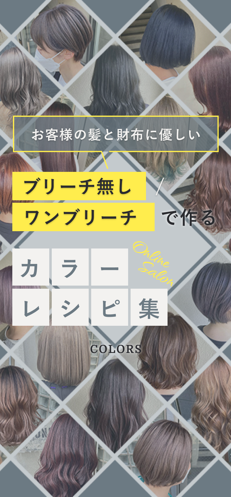 お客様の髪と財布に優しいブリーチ無し/ワンブリーチで作るカラーレシピ集